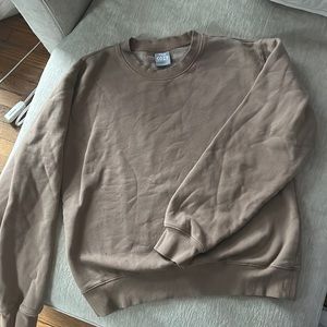 Aritzia TnA Cozy Fleece Sweatshirt in Beige